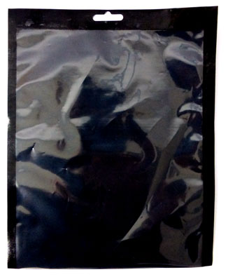 BLACK/CLEAR POUCH 200X300