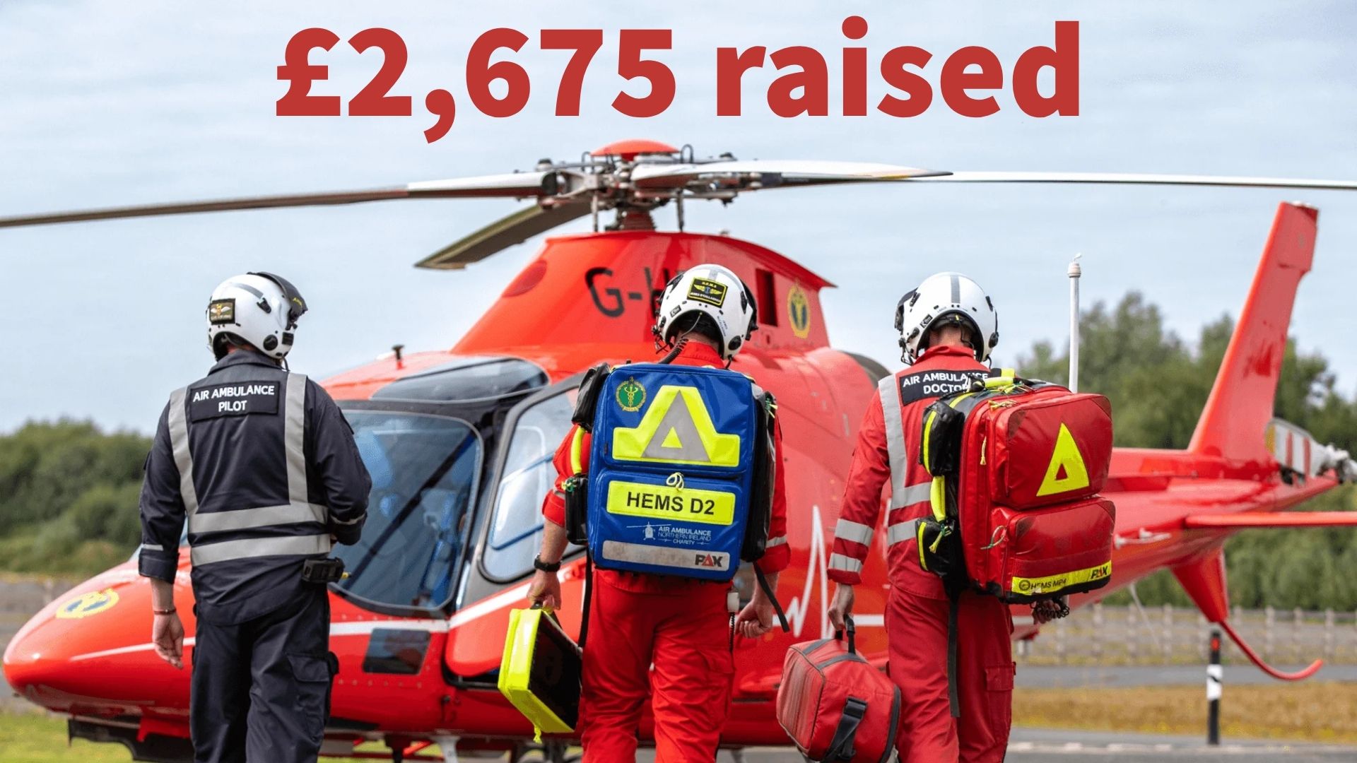 Air Ambulance Northern Ireland charity donation